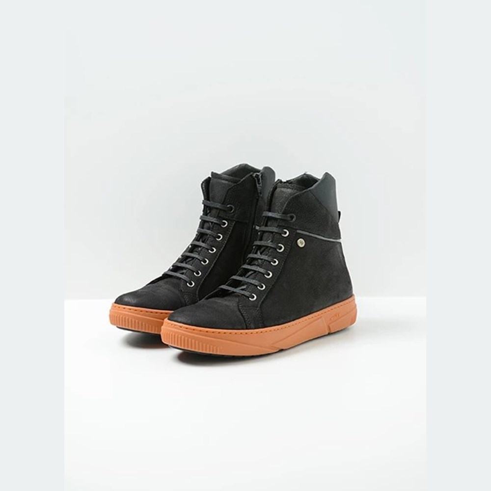 Black / Orange Wolky Wheel Women's Lace Up Shoes | CBVR61358