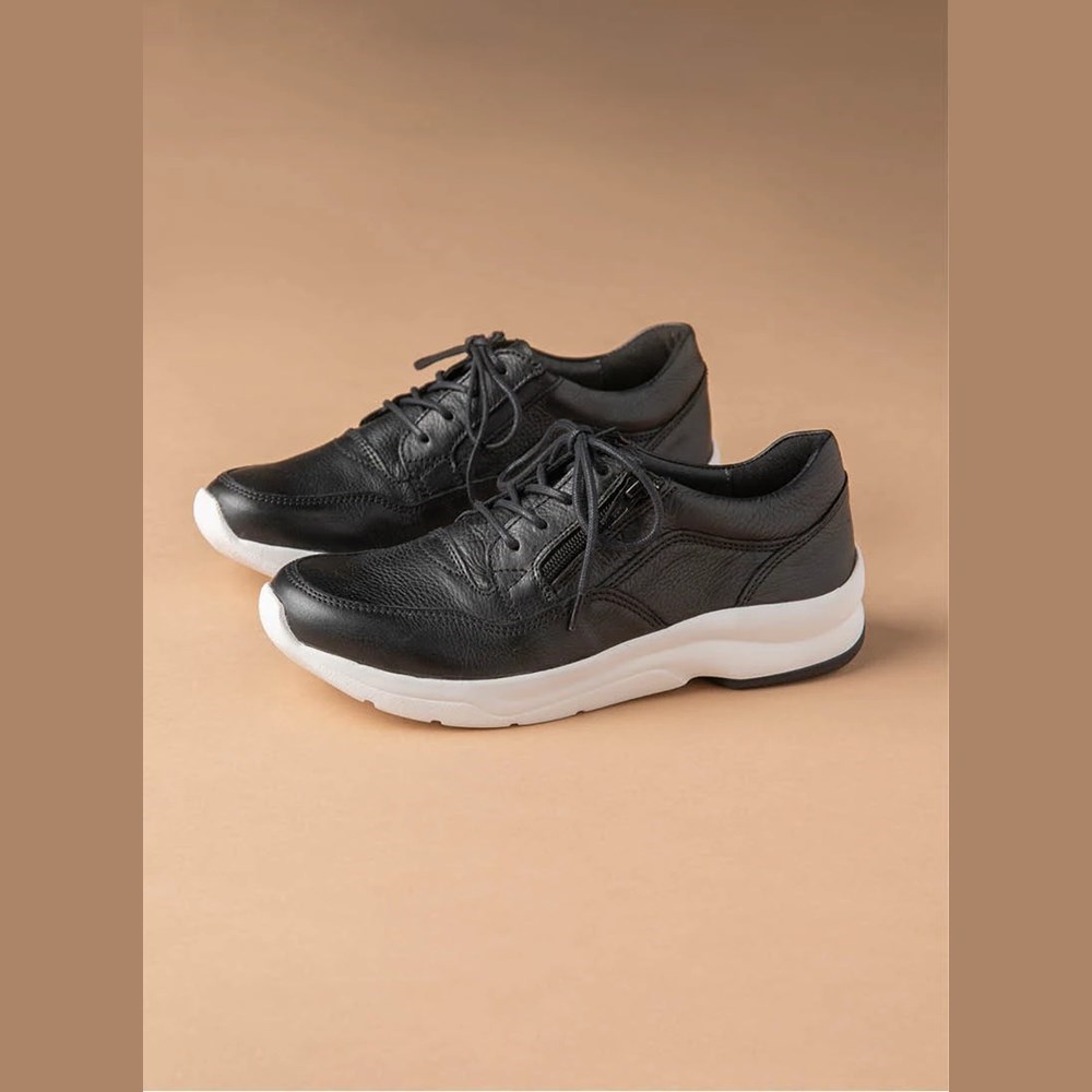 Black / White Wolky Ozark Women's Sneakers | KDPW75641