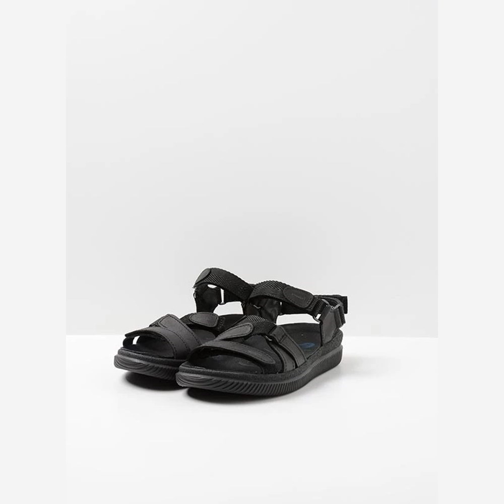 Black Wolky Action Lady Women's Sandals | DXWI81503