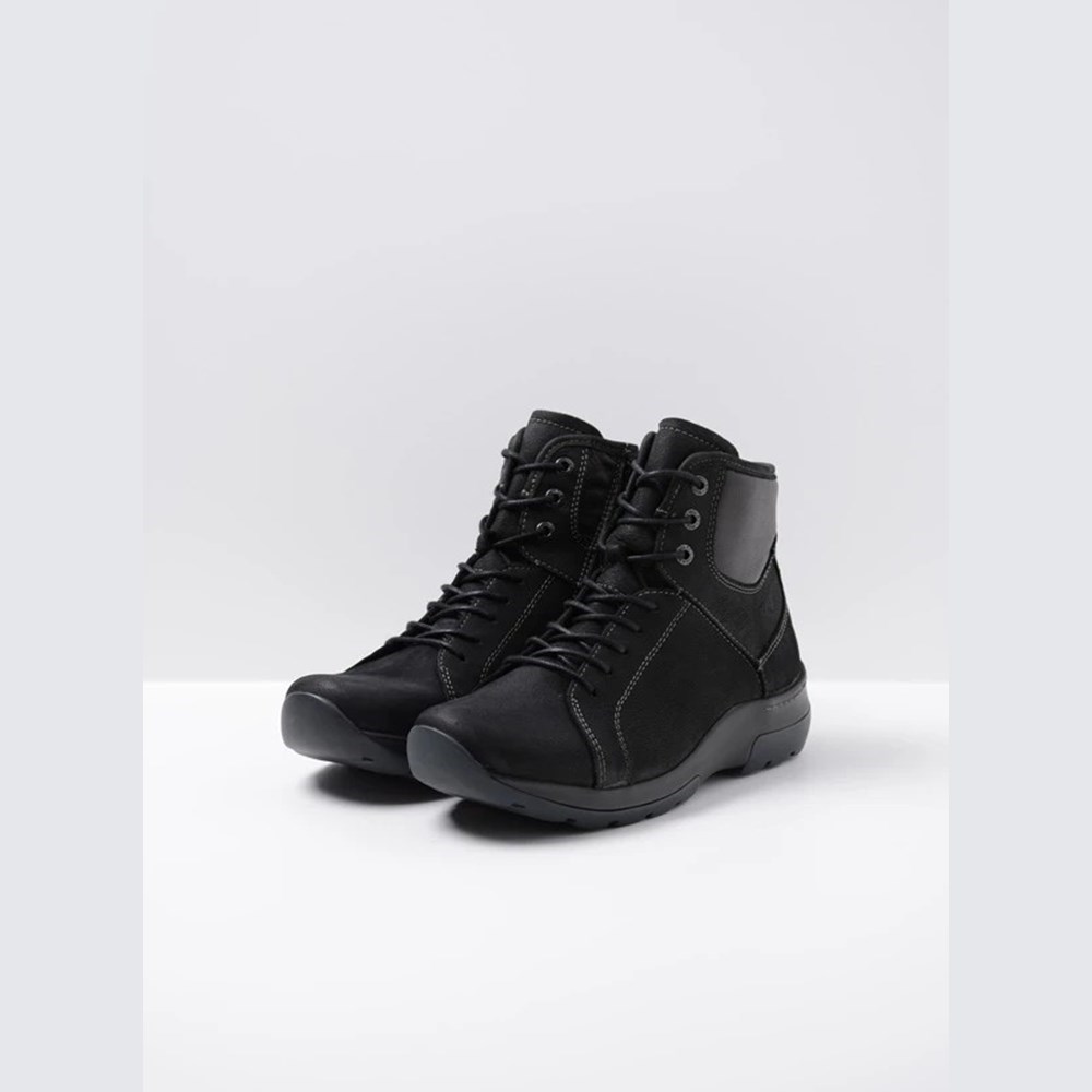 Black Wolky Ambient Wr Women's Lace Up Shoes | NUJG38715