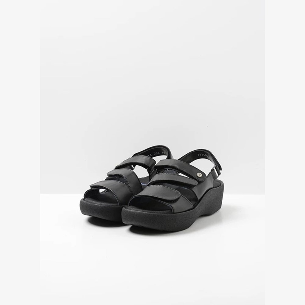 Black Wolky Avalon Women's Sandals | TNHD90234