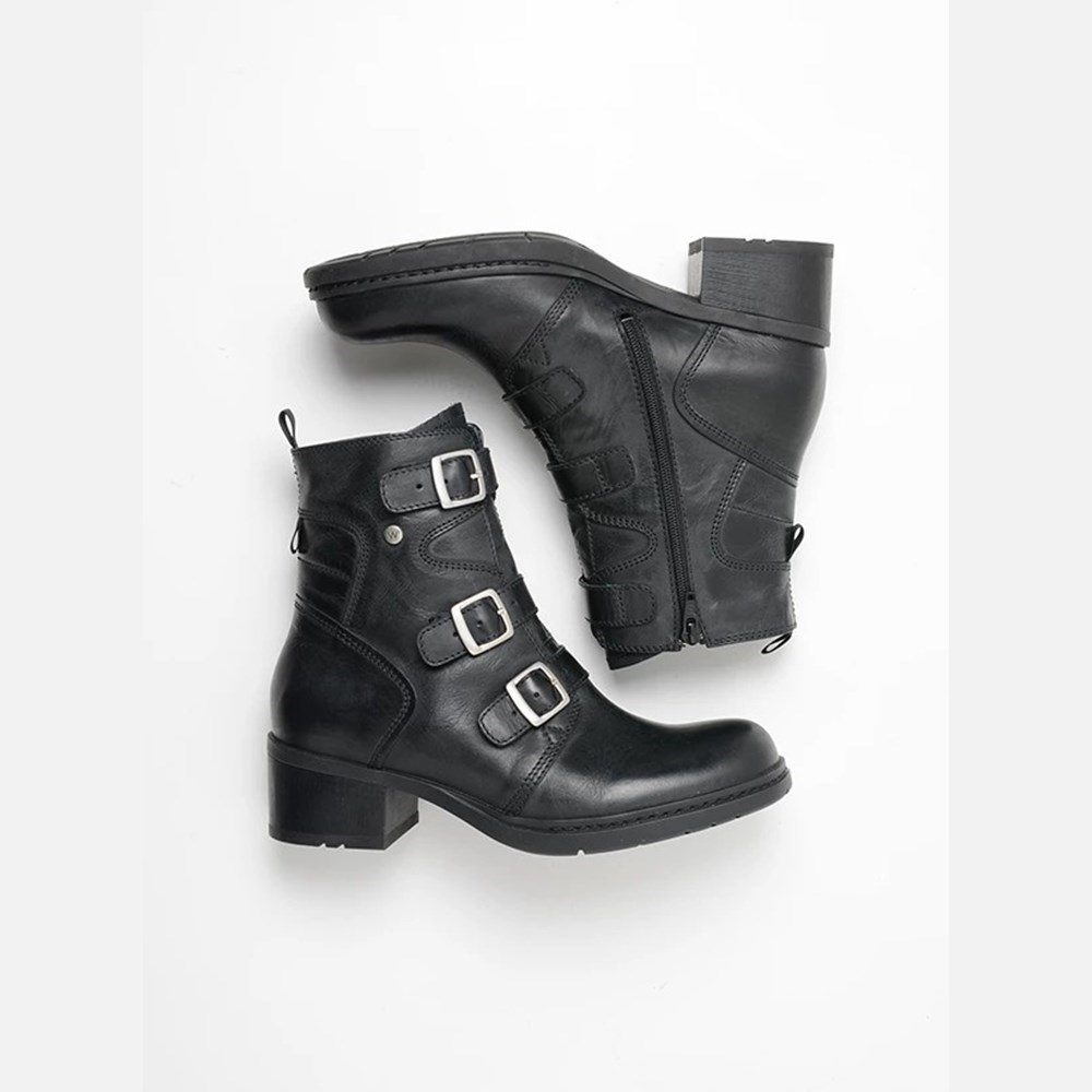 Black Wolky Canmore Women's Biker Boots | PKTC72185