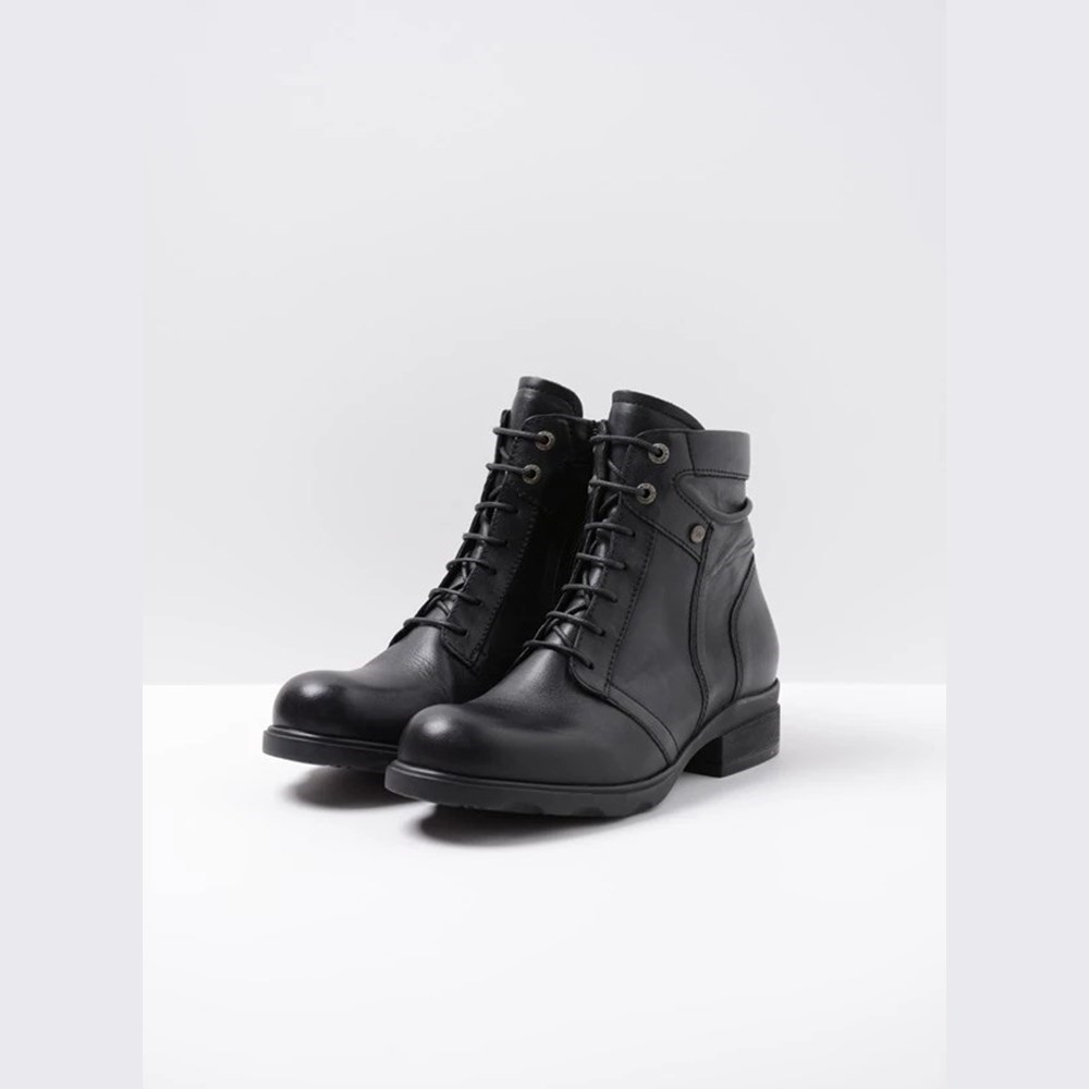 Black Wolky Center Women's Lace Up Shoes | LVMT51796