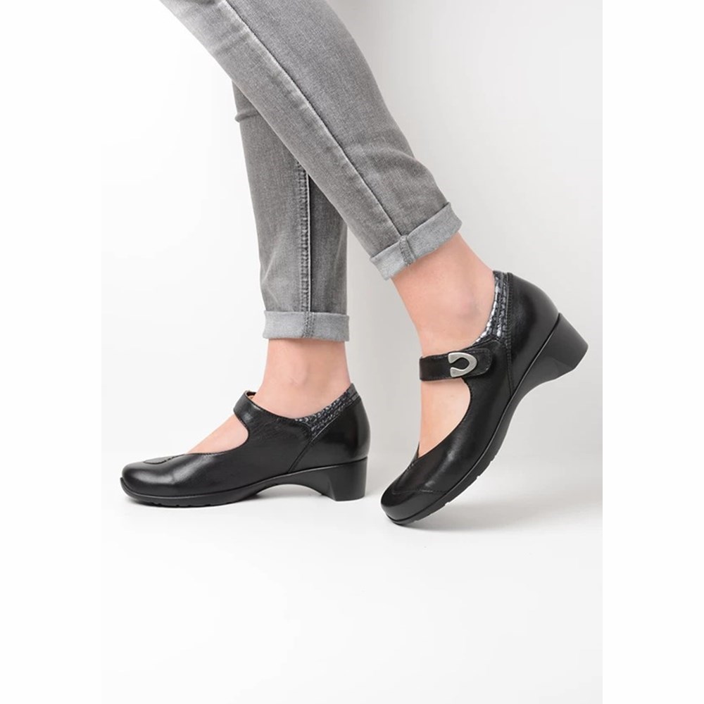 Black Wolky Chili Women's Mary Janes Shoes | QXRP17593