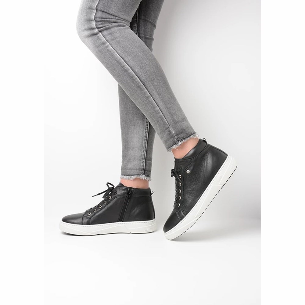 Black Wolky Compass Women's Sneakers | RUYN36845