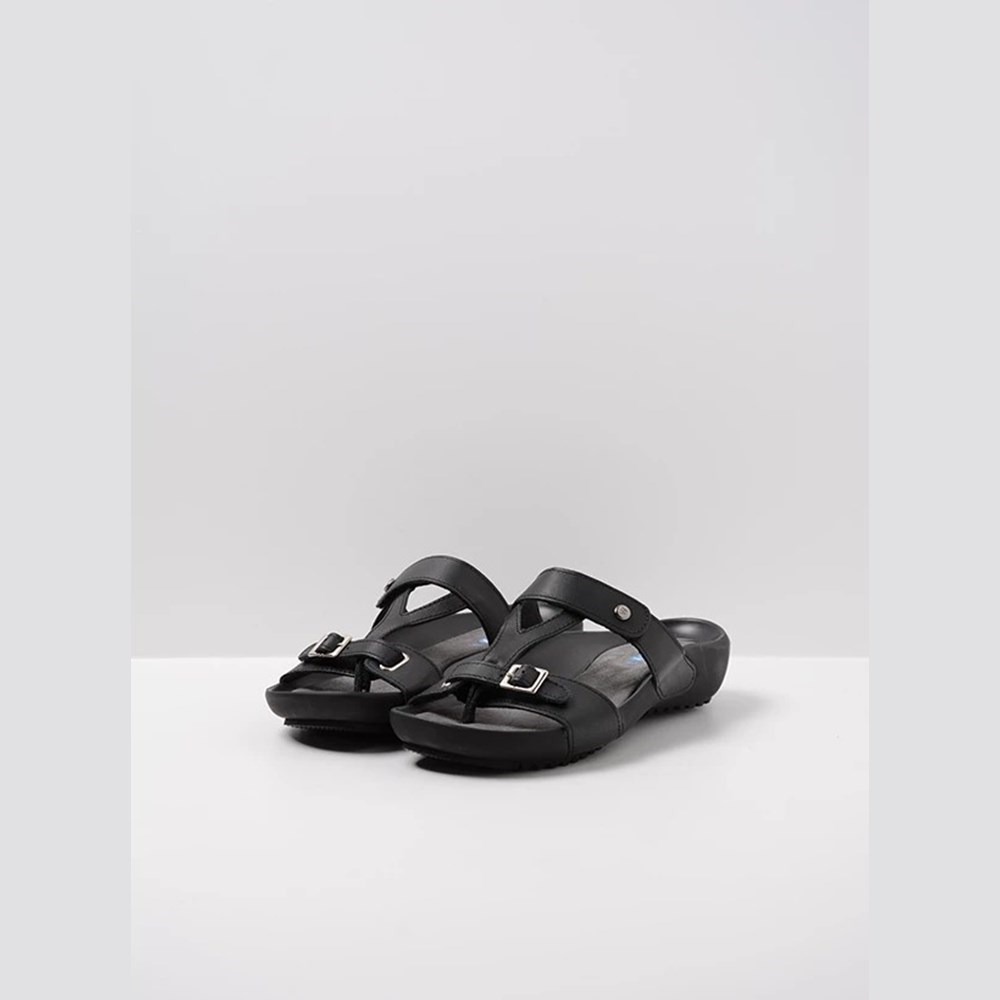 Black Wolky Connor Women's Sandals | NGFA03948