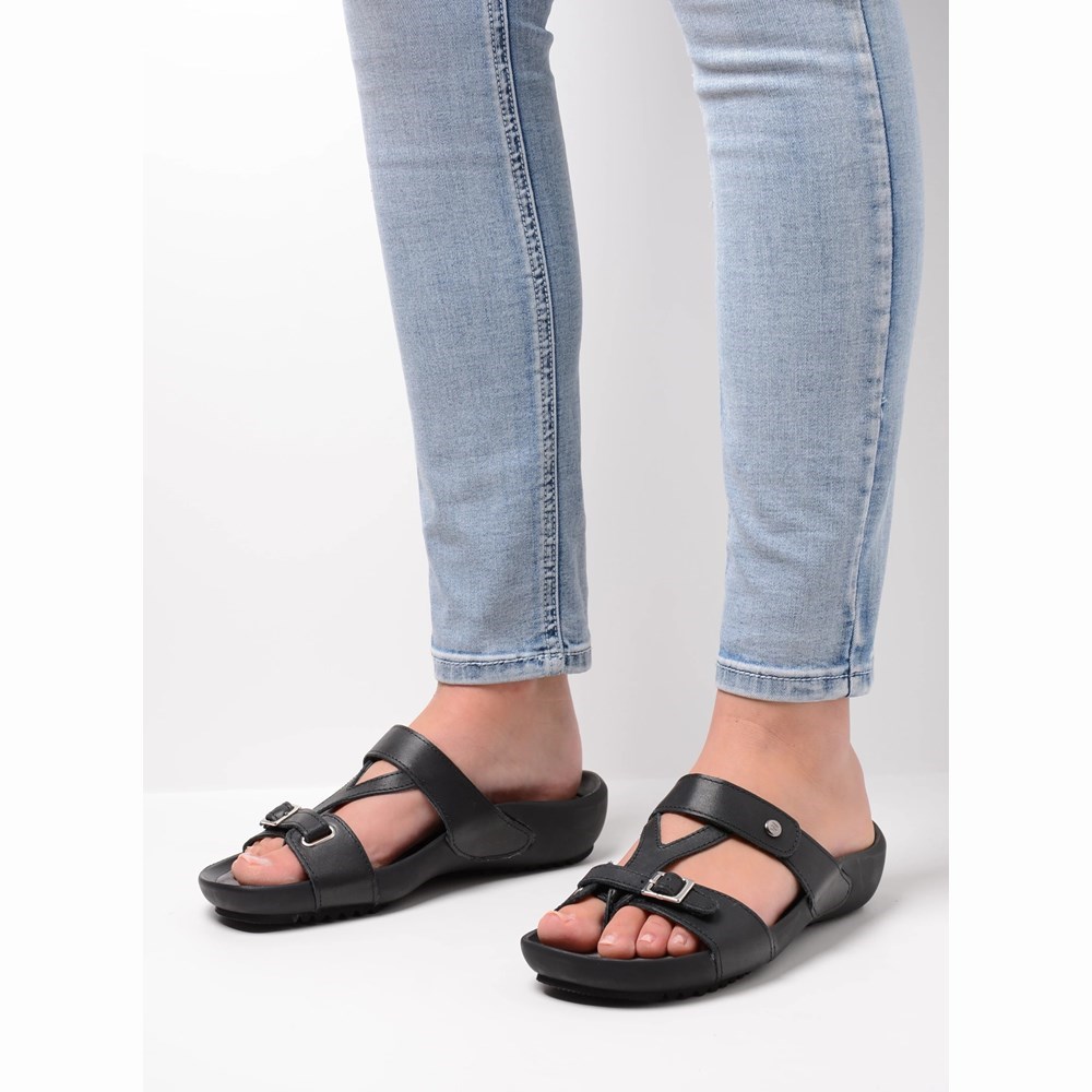 Black Wolky Connor Women's Sandals | NGFA03948