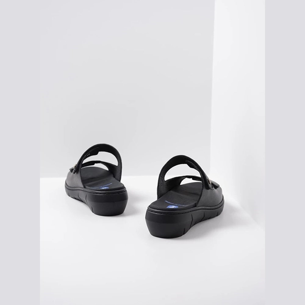 Black Wolky Cyprus Women's Sandals | QDJU14258