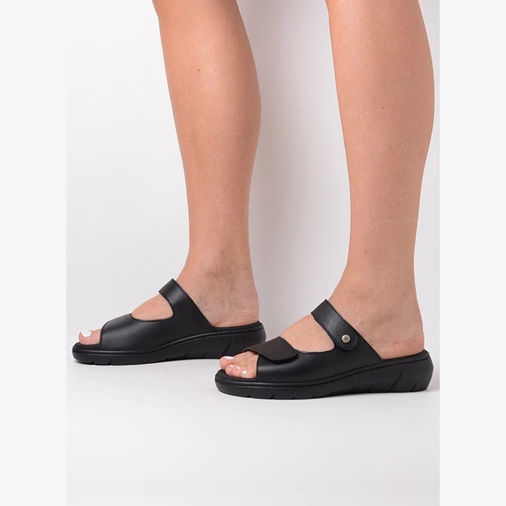 Black Wolky Cyprus Women's Sandals | QDJU14258