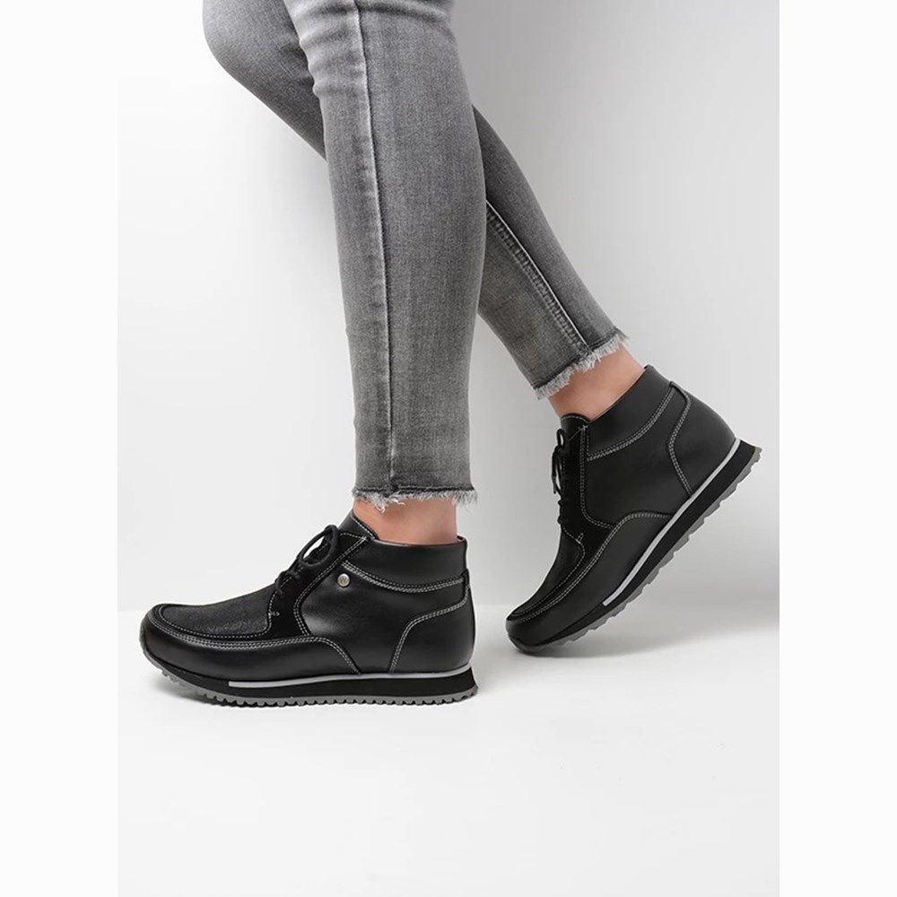 Black Wolky E-boot Women's Sneakers | TWEO34627