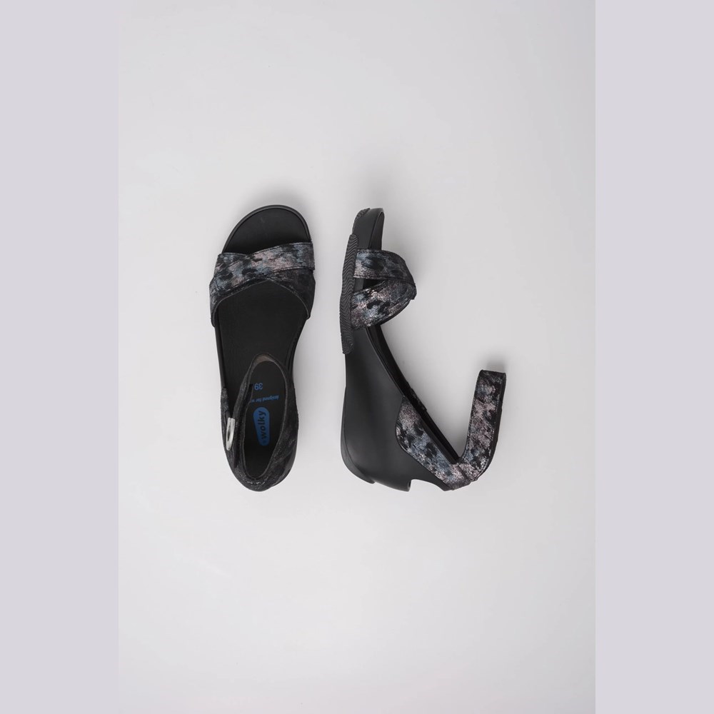 Black Wolky Era Women's Sandals | OYBM43982