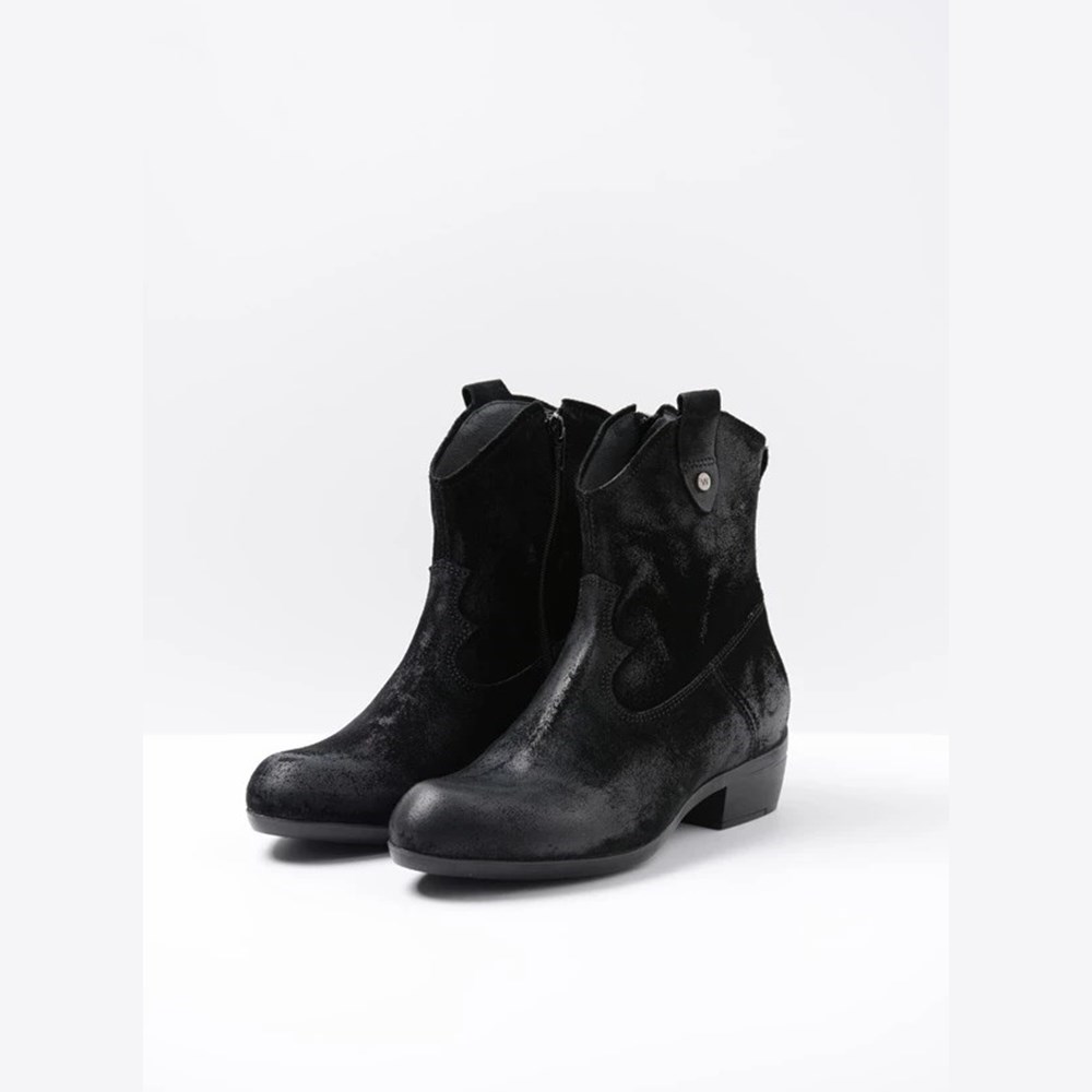 Black Wolky Finley Women's Ankle Boots | BUDG93257