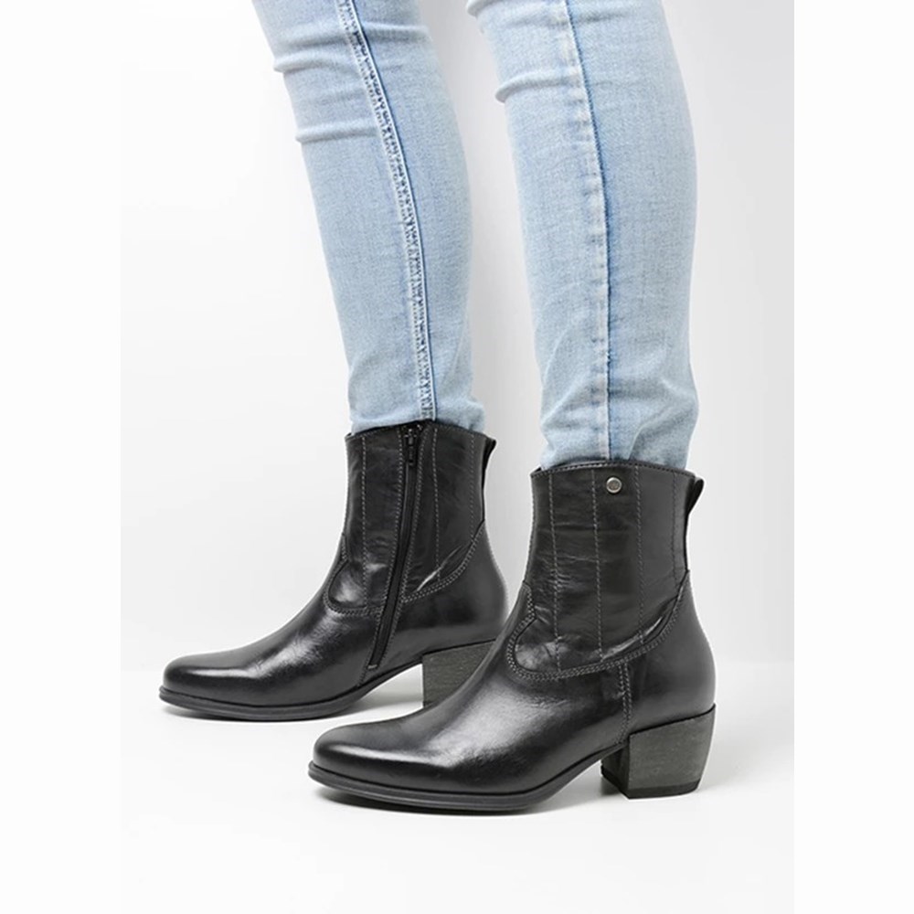 Black Wolky Lubbock Women's Cowboy Boots | HNLX92480