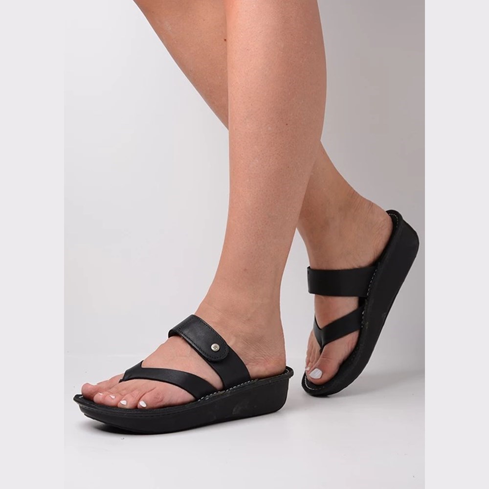 Black Wolky Martinique Women's Sandals | KJSW92738