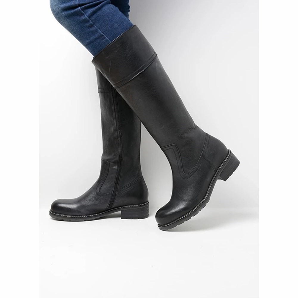 Black Wolky Moher Women's High Boots | KICF51628