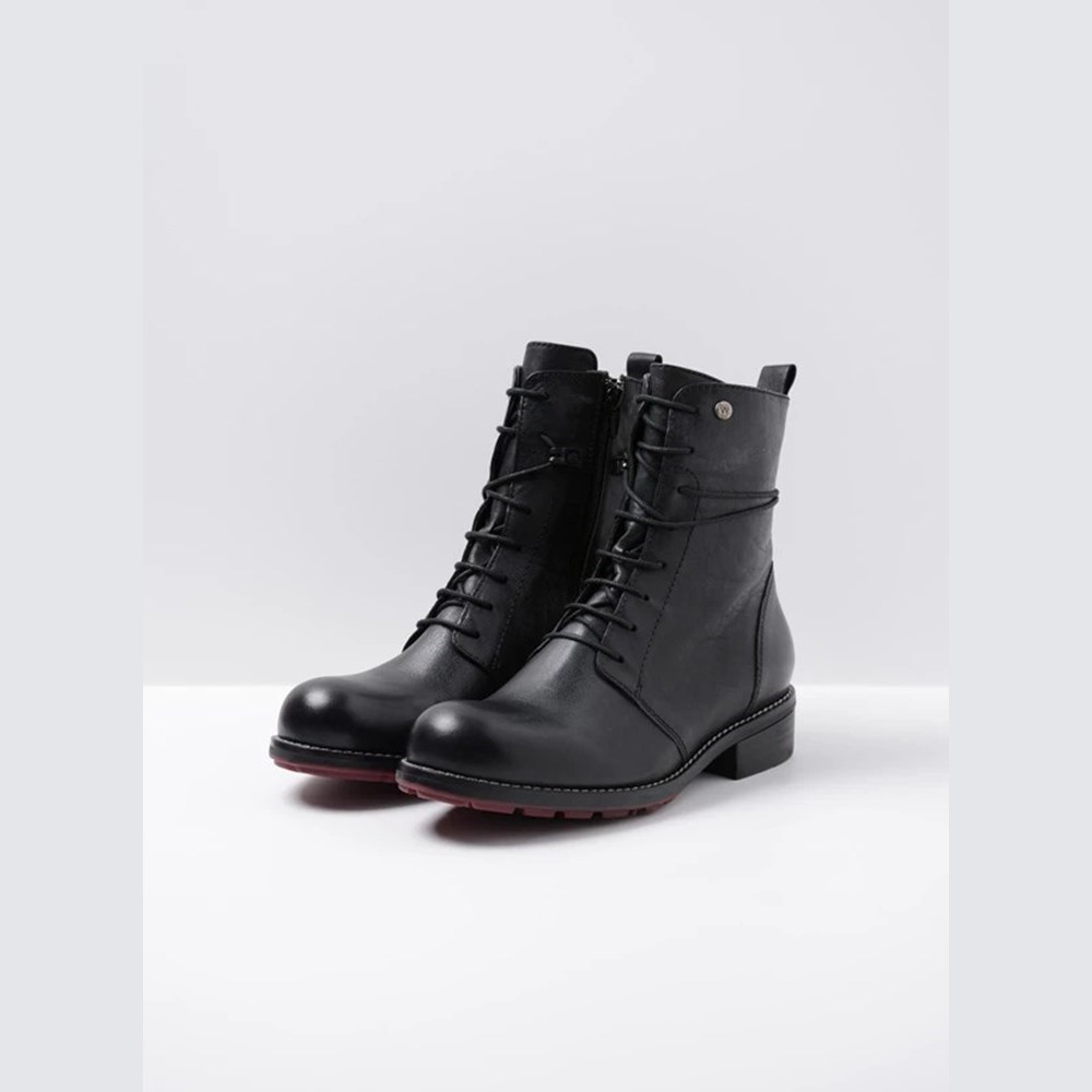 Black Wolky Murray Cw Women's Biker Boots | OKFZ39218