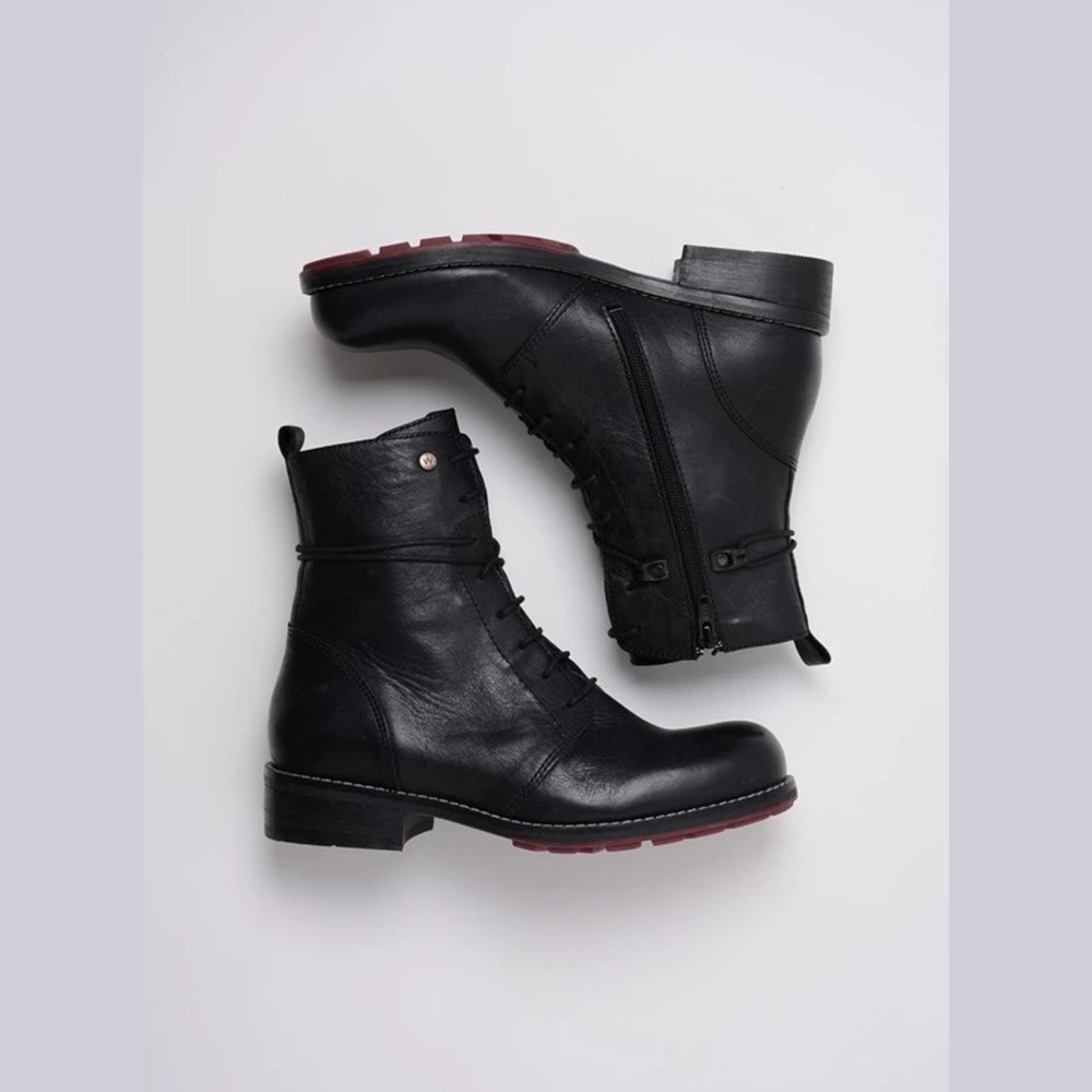 Black Wolky Murray Cw Women's Biker Boots | OKFZ39218