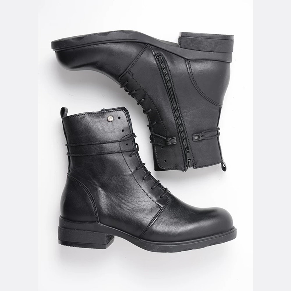 Black Wolky Murray Hv Women's Biker Boots | APTV85632