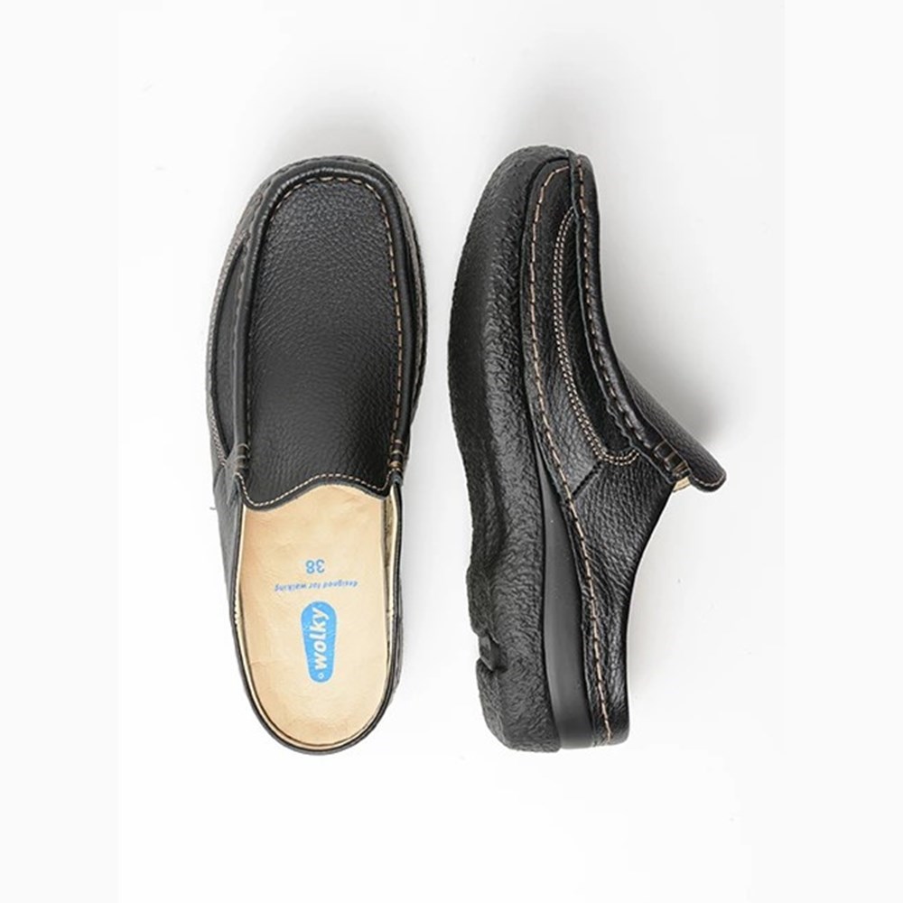 Black Wolky Roll Women's Slides | BATM92315