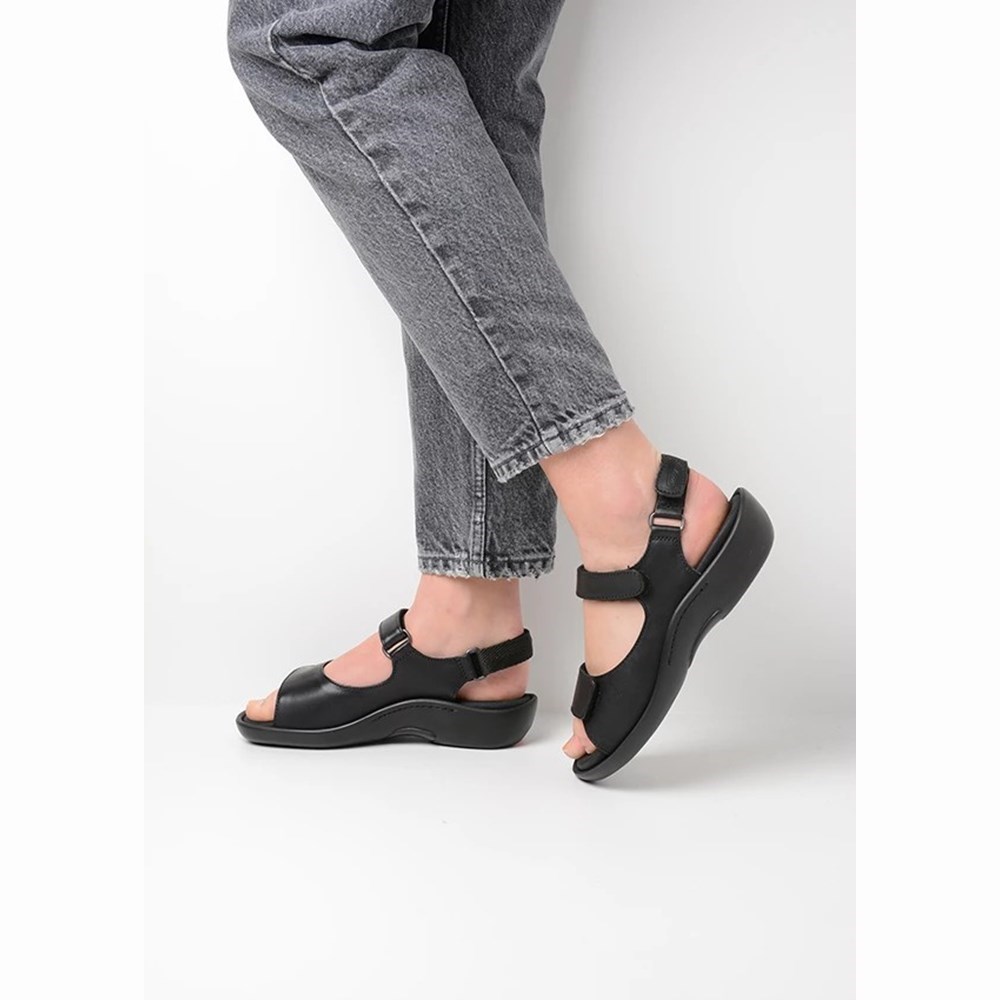 Black Wolky Salvia Women's Sandals | UDJP92584