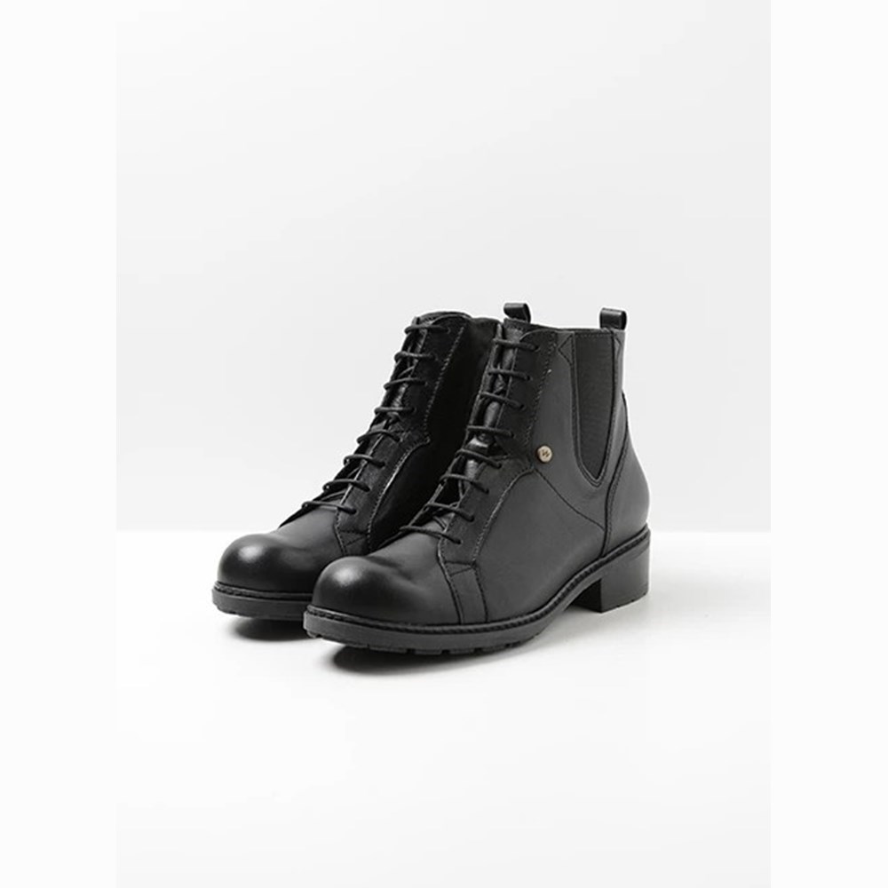 Black Wolky Volga Xw Women's Biker Boots | SDTQ28135