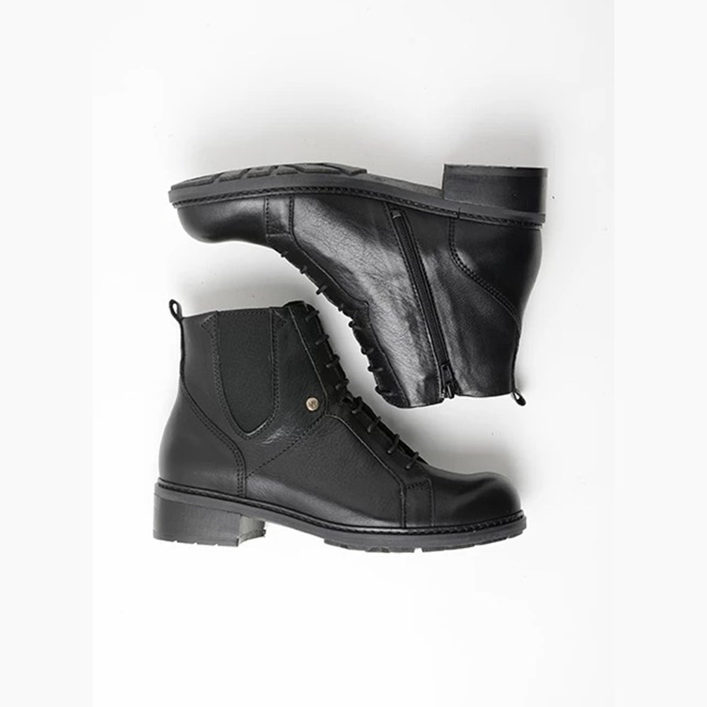 Black Wolky Volga Xw Women's Biker Boots | SDTQ28135