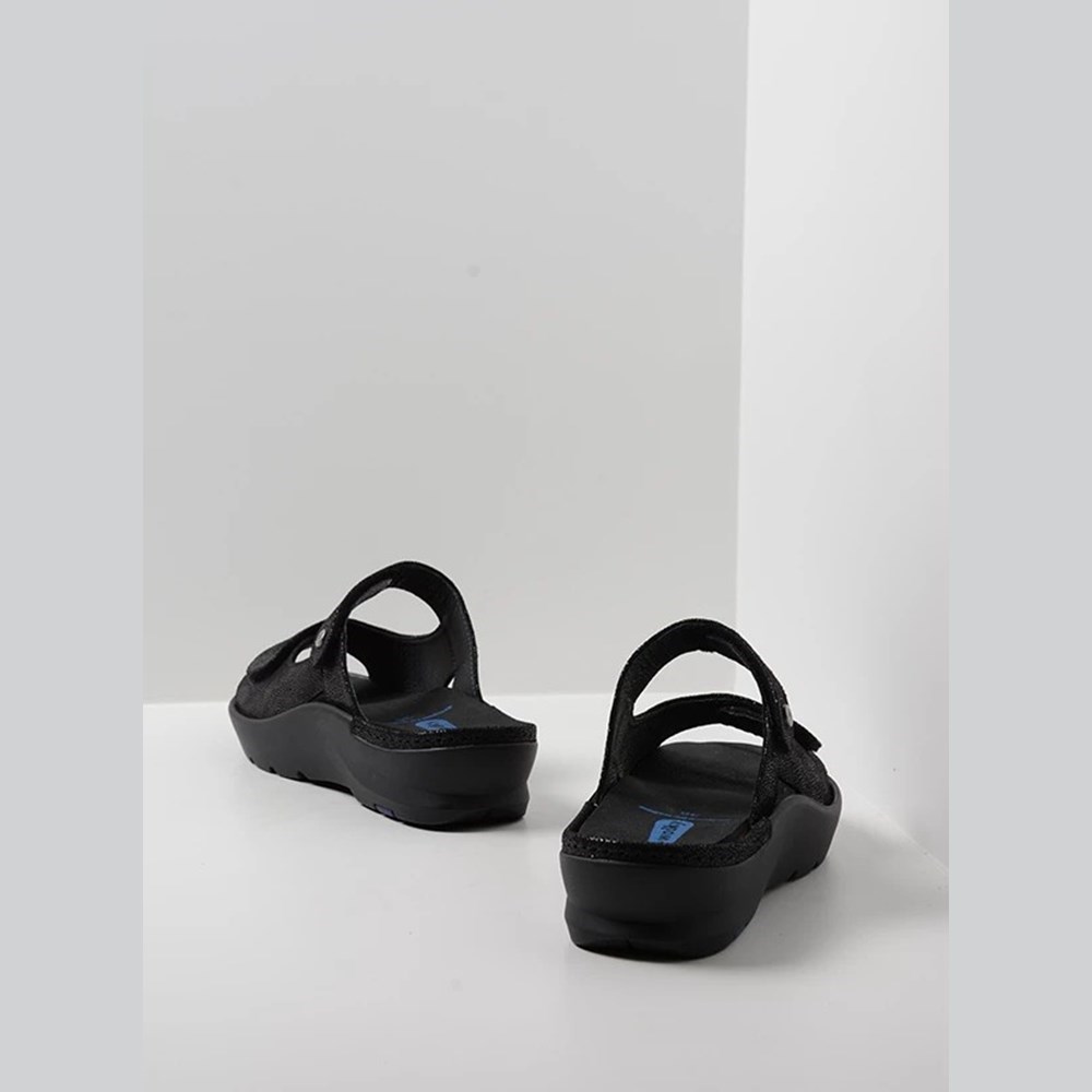 Black Wolky Zaandam Women's Sandals | XGTA48951