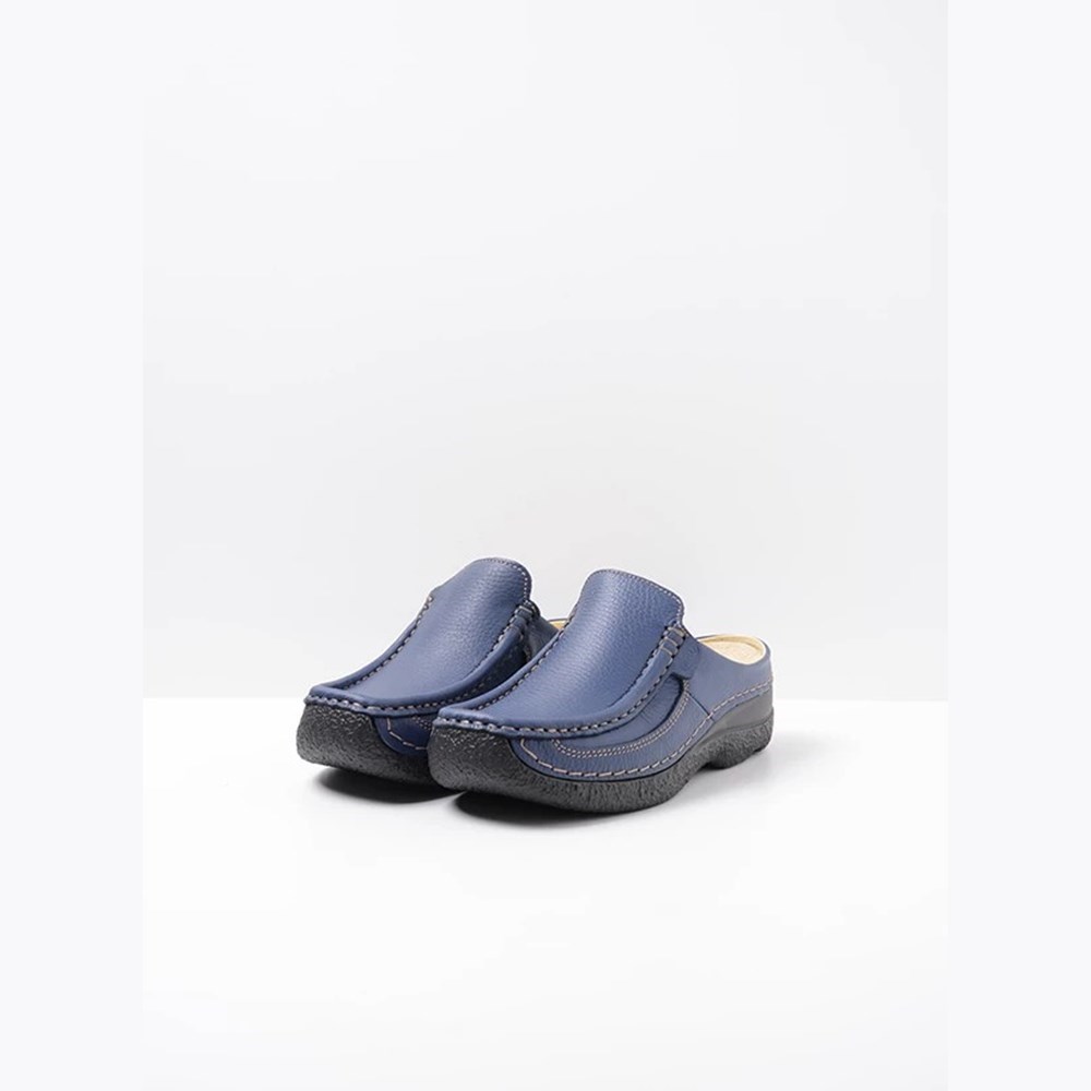 Blue / Blue Wolky Roll Women's Slides | EQJG53218