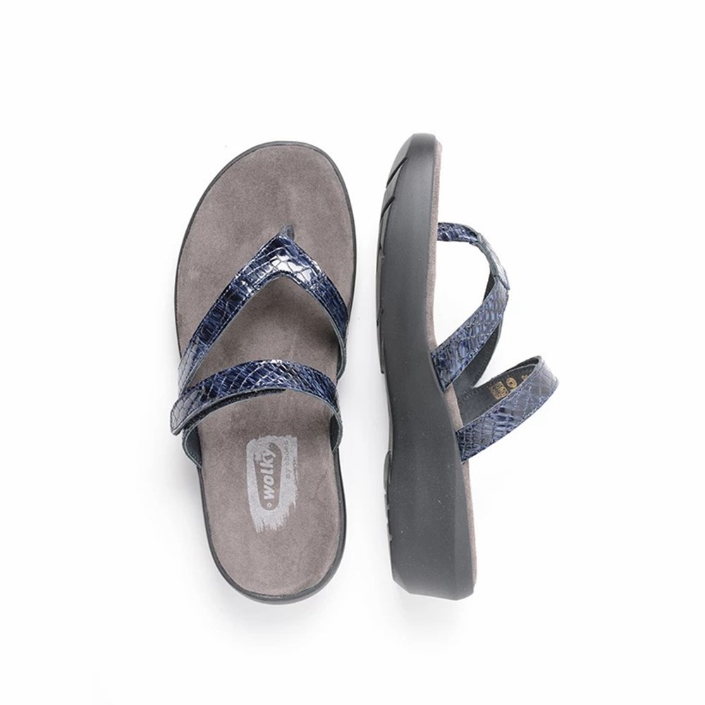 Blue Wolky Bassa Women's Sandals | AZXQ76813