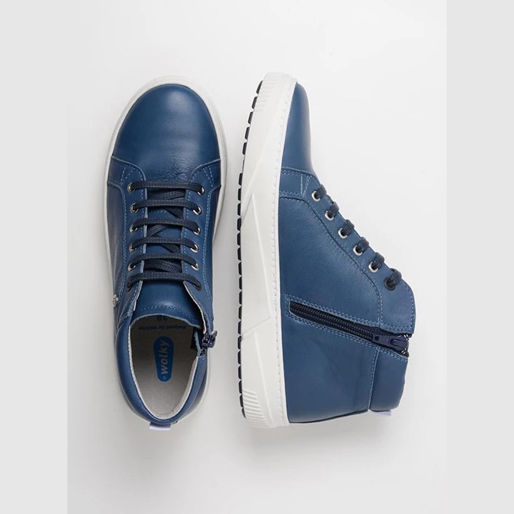 Blue Wolky Compass Women's Lace Up Shoes | EUPF34769