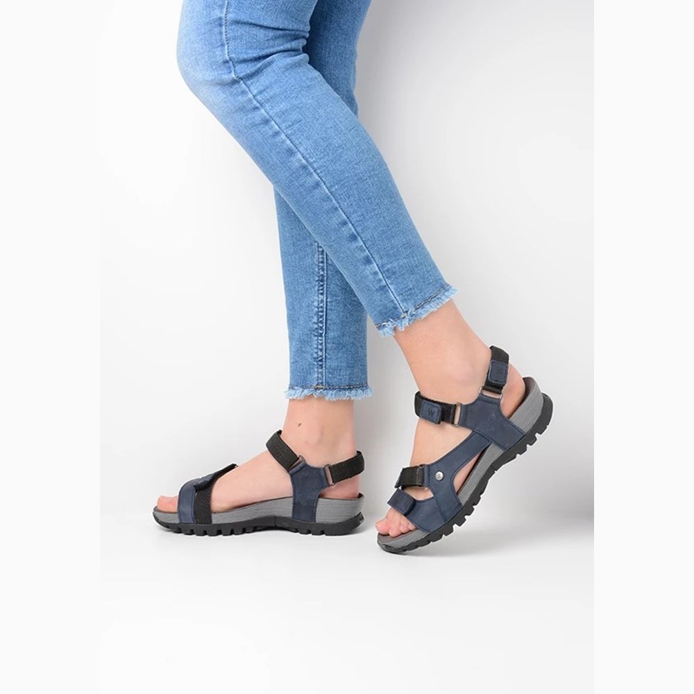 Blue Wolky Cradle Women's Sandals | MJFU18460