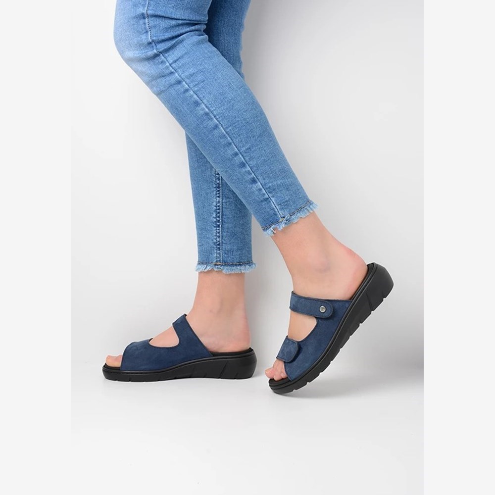 Blue Wolky Cyprus Women's Sandals | LYPH12836