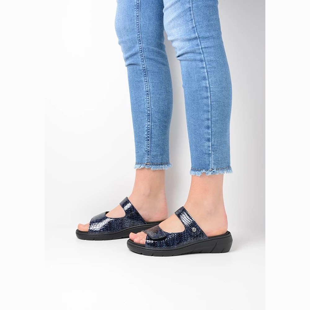 Blue Wolky Cyprus Women's Sandals | QXTE87263