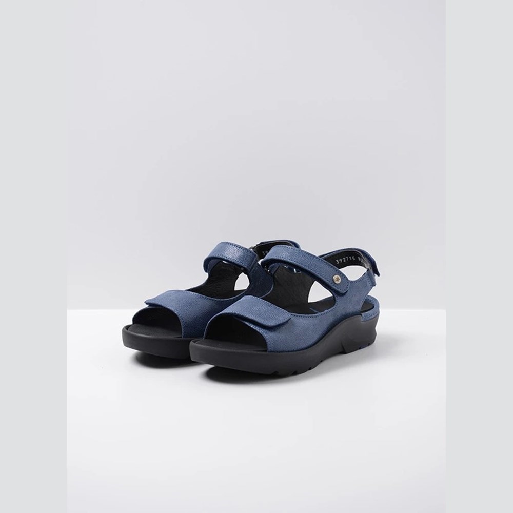 Blue Wolky Delft Women's Sandals | OGXU01962