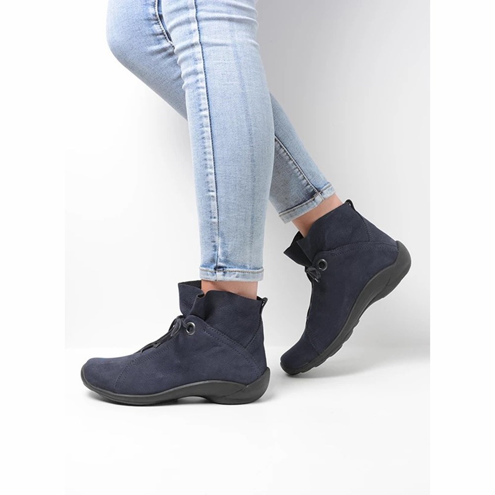 Blue Wolky Diana Women's Lace Up Shoes | REXK64531