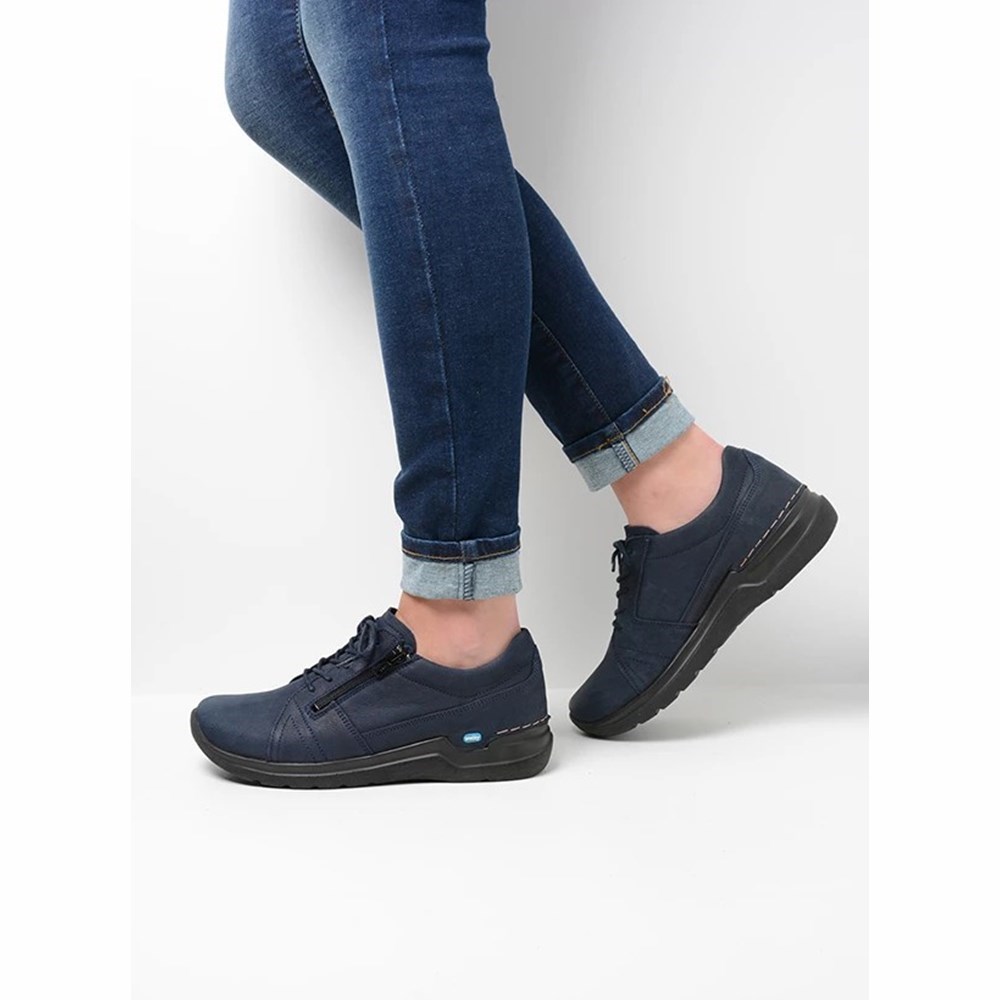 Blue Wolky Feltwell Women's Lace Up Shoes | WROL87390