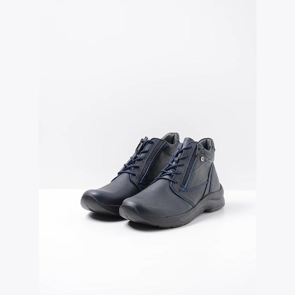 Blue Wolky Glacier Women's Lace Up Shoes | HQMC07136