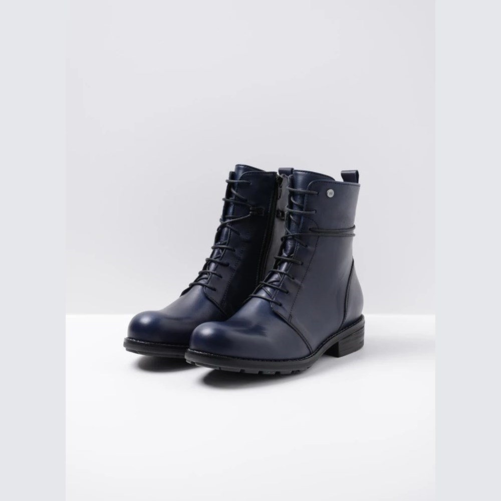 Blue Wolky Murray Xw Women's Biker Boots | XIOY23145