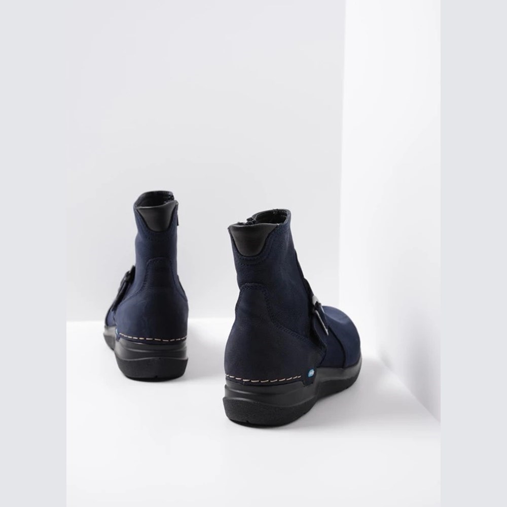 Blue Wolky Okay Women's Ankle Boots | URXB72348