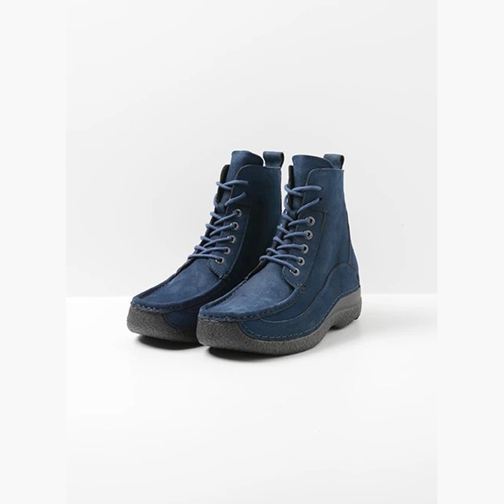 Blue Wolky Roll Boot Women's Lace Up Shoes | XMLO60947