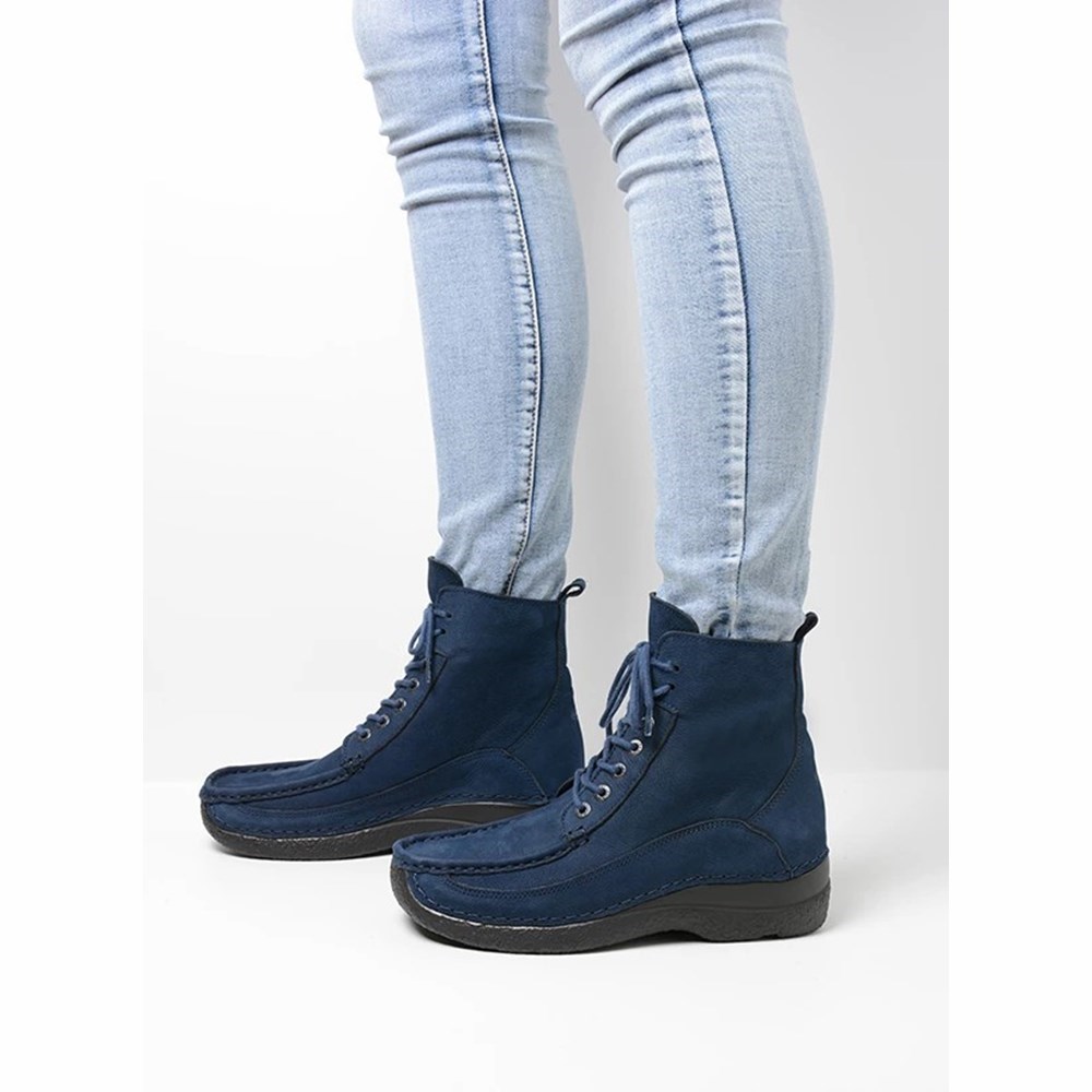 Blue Wolky Roll Boot Women's Lace Up Shoes | XMLO60947