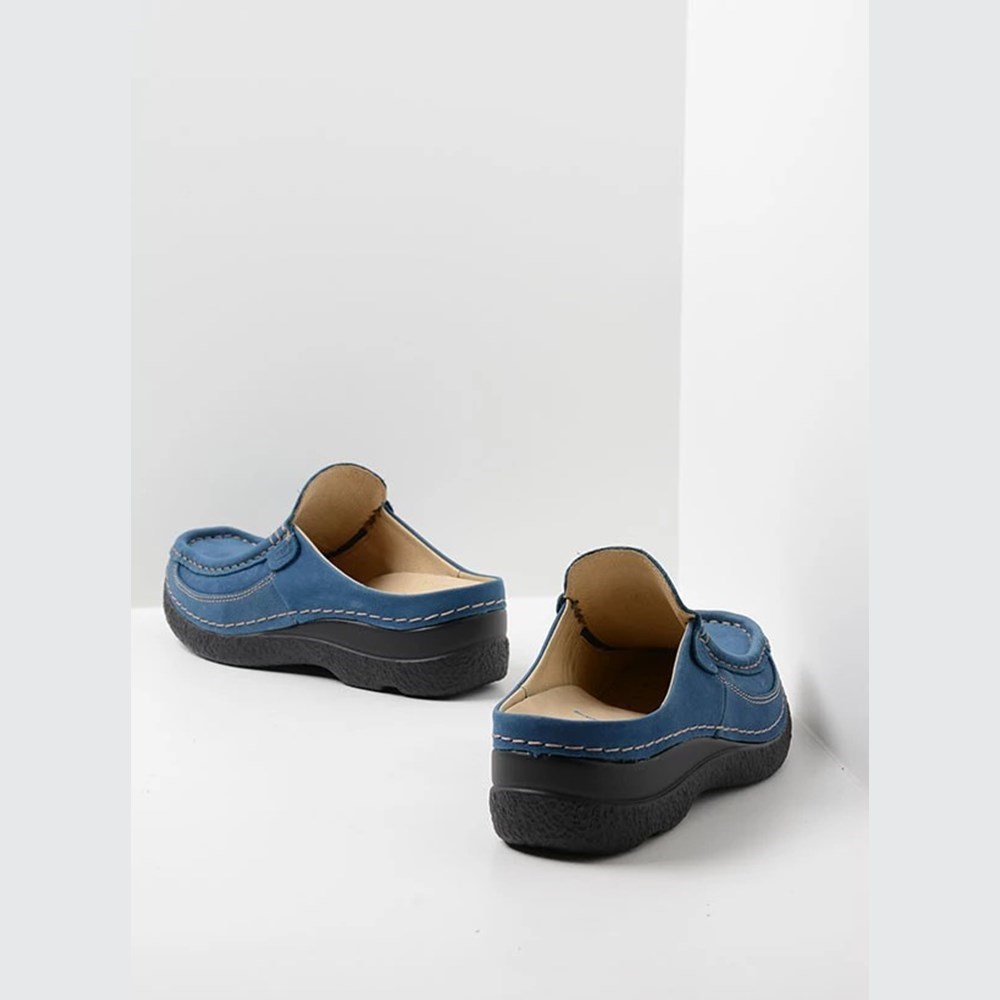 Blue Wolky Roll Women's Slides | BLIE13829