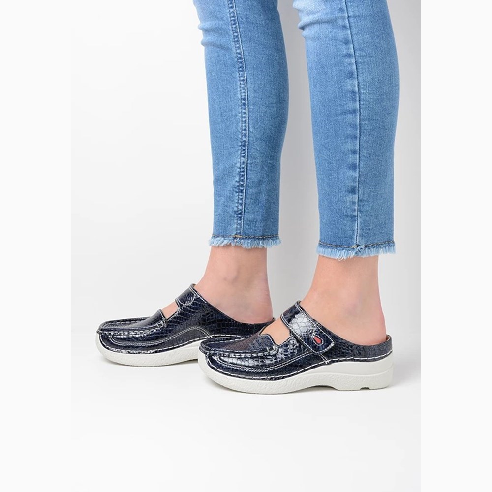 Blue Wolky Roll Women's Slippers | NZYR01289