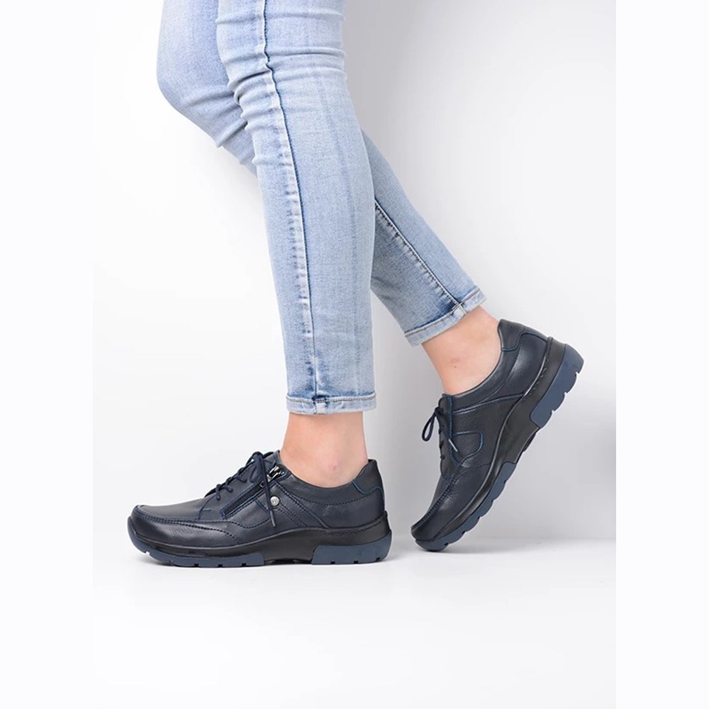 Blue Wolky Ska Women's Lace Up Shoes | BXJF92381