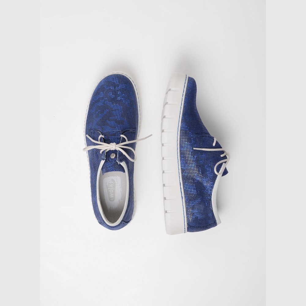 Blue Wolky Vic Summer Women's Sneakers | OXAC40758