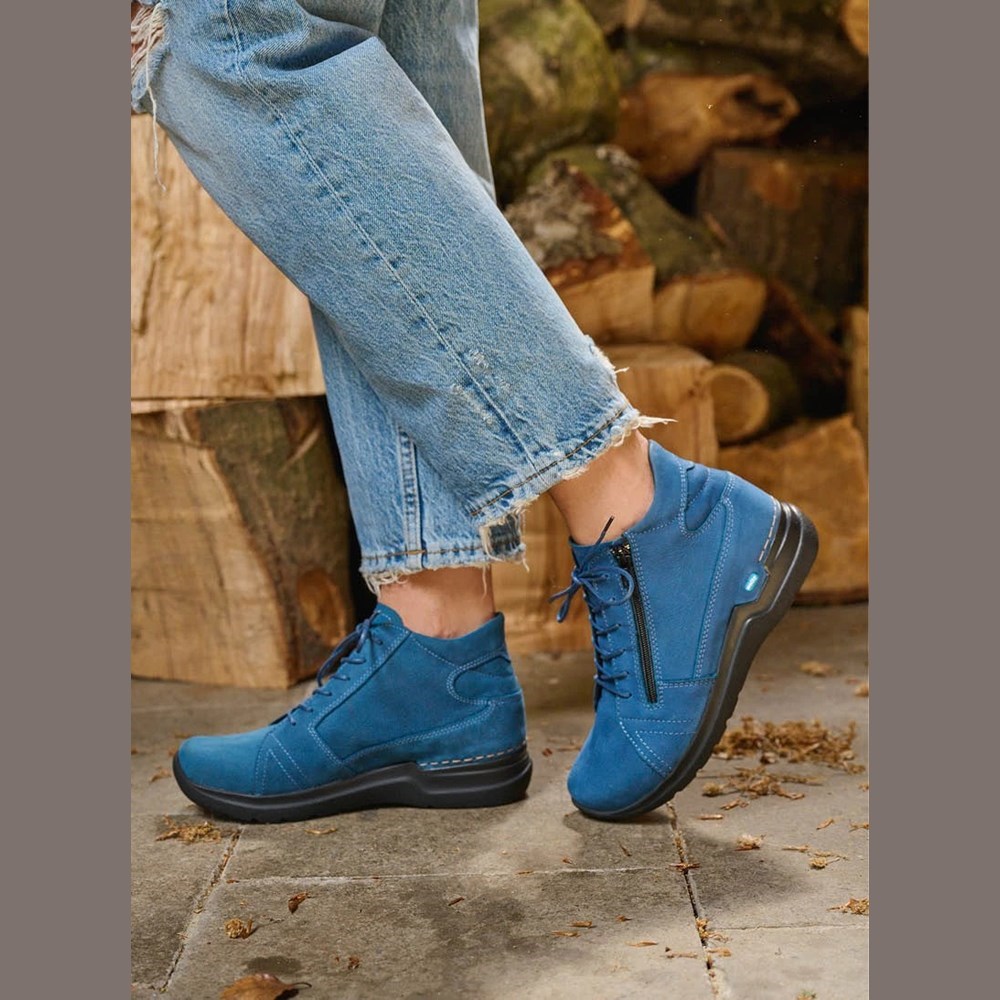 Blue Wolky Why Women's Lace Up Shoes | QWGN82794