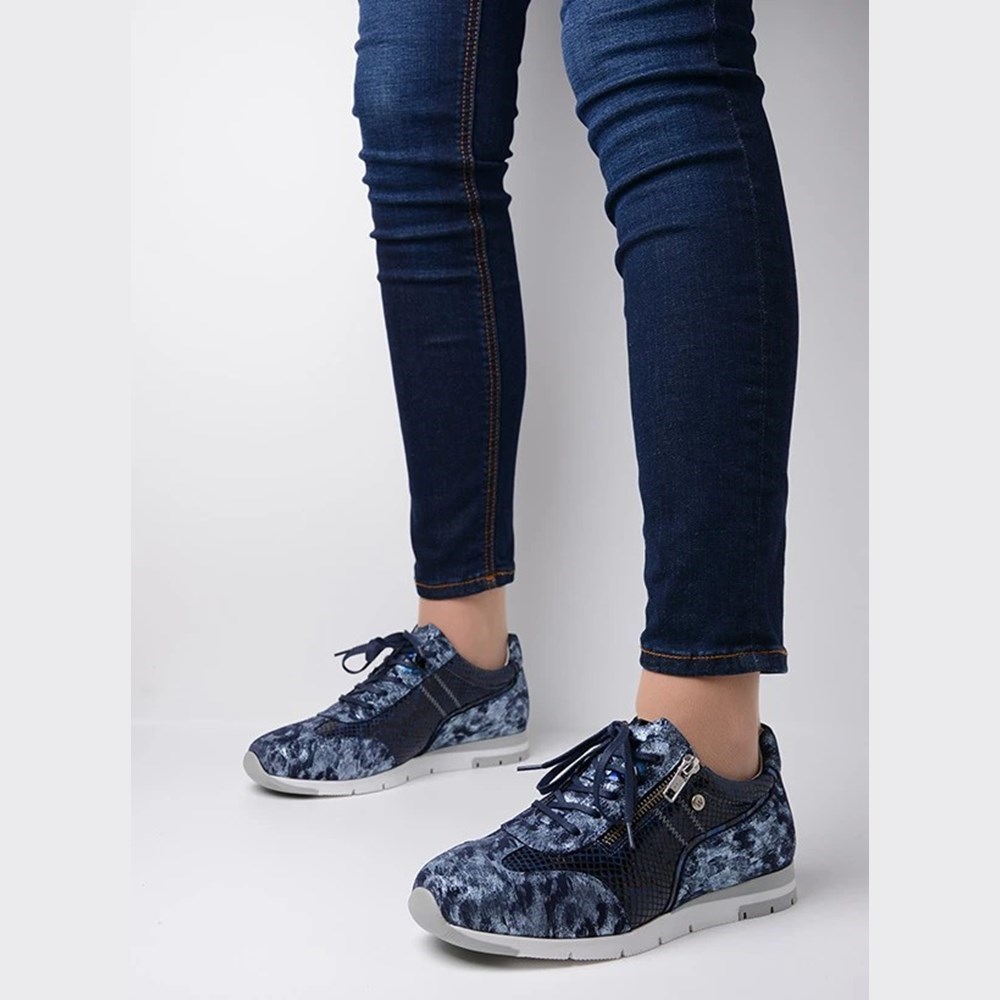 Blue Wolky Yell Xw Women's Sneakers | WSQL13046