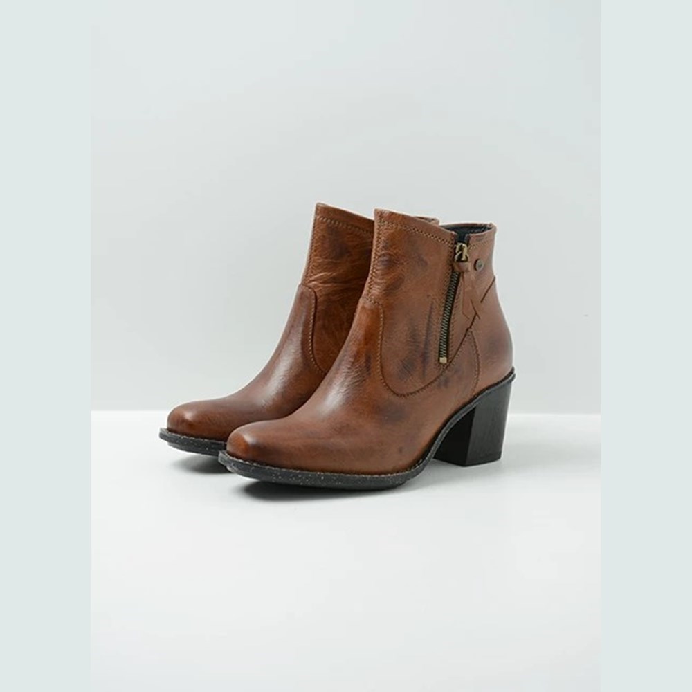 Brown Wolky Campo Women's Ankle Boots | YHSC15702