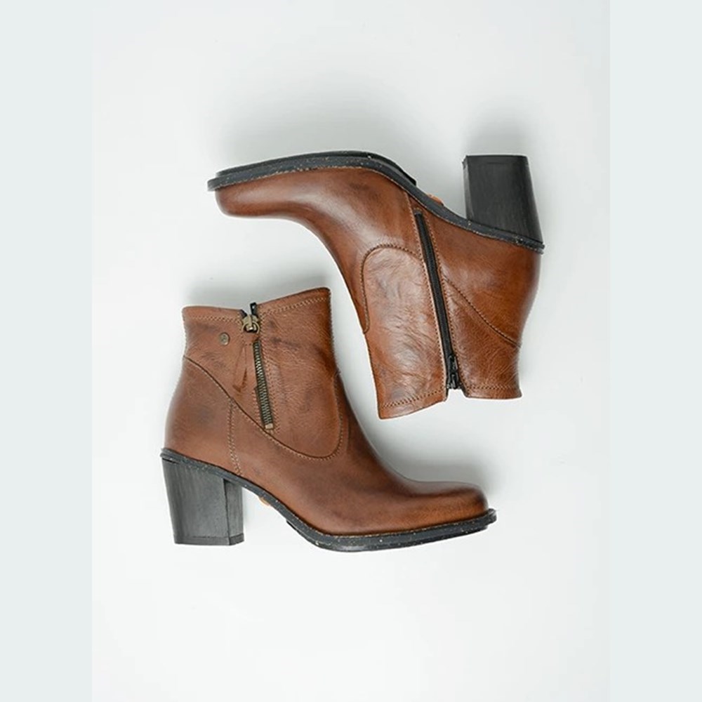 Brown Wolky Campo Women's Ankle Boots | YHSC15702