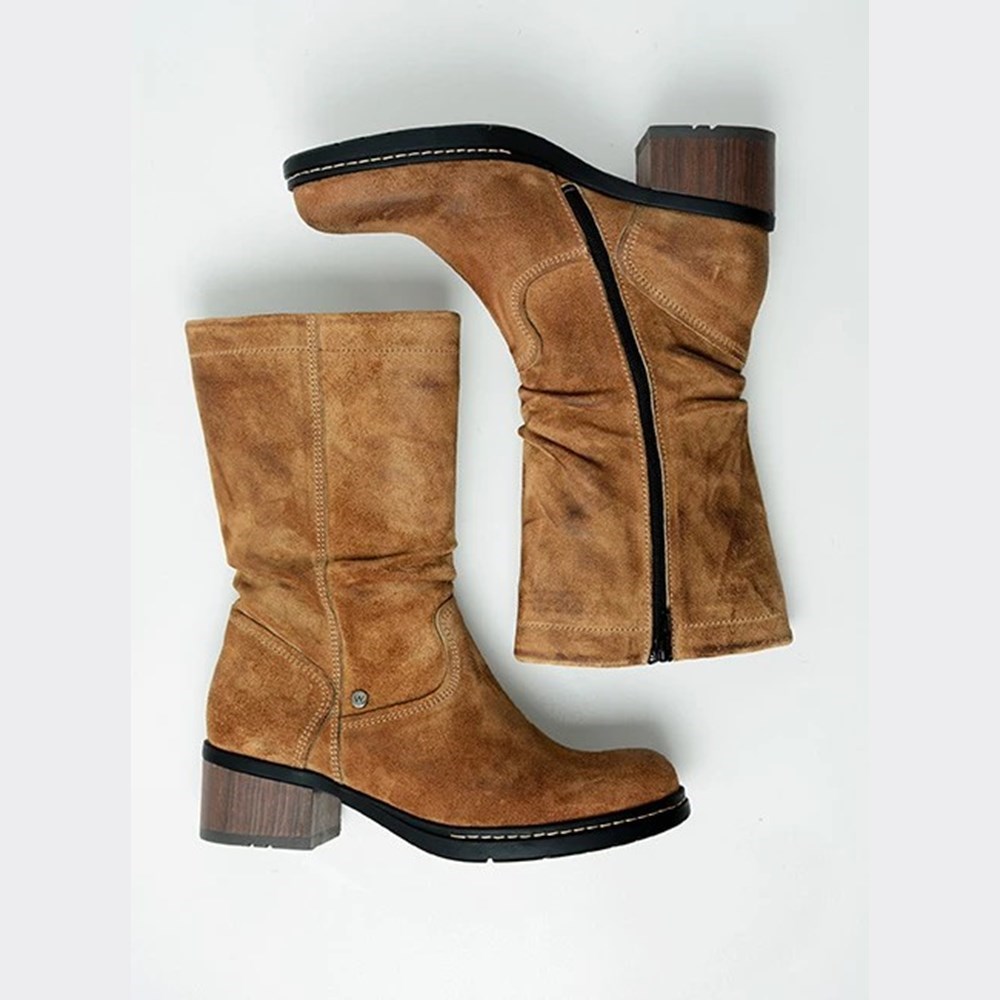 Brown Wolky Edmonton Women's Mid Calf Boots | YTFO12087